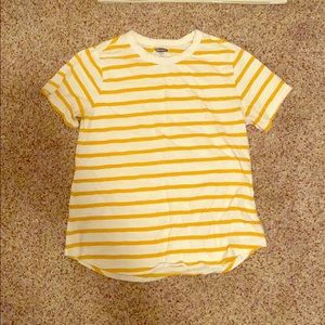 Old navy white and yellow striped t-shirt